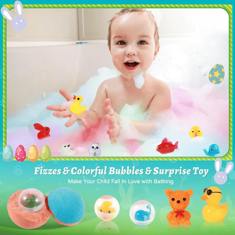 🔥🛁 Natural Bath Bombs for Kids with Mega Bubbles & Surprise Inside 🥚✨