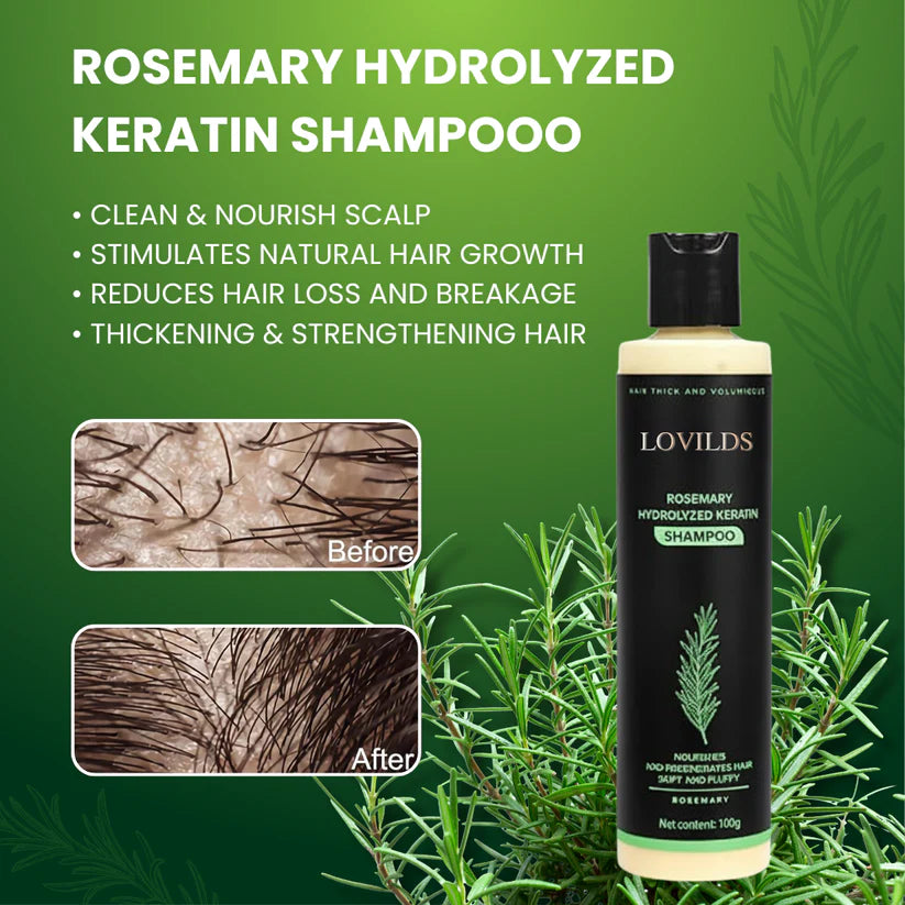 🔥Final 3 Hours: 70%OFF🔥 Rosemary Hydrolyzed Keratin Shampoo