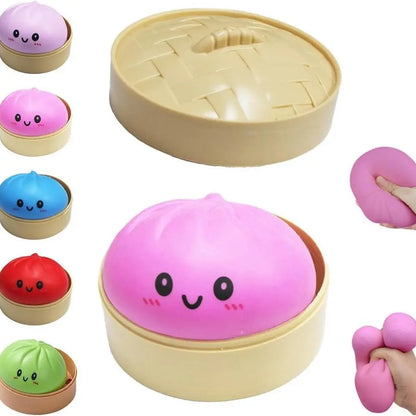 Giant Rainbow Glitter Dumpling Squishy | Mega Anxiety Relief Fidget Toy