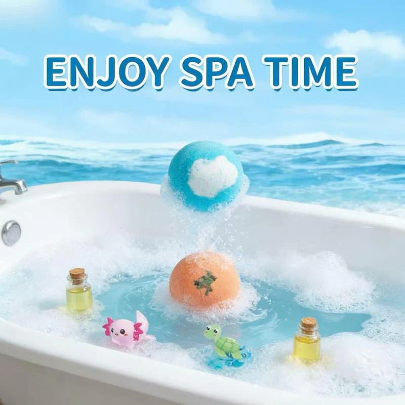 🔥🛁 Natural Bath Bombs for Kids with Mega Bubbles & Surprise Inside 🥚✨