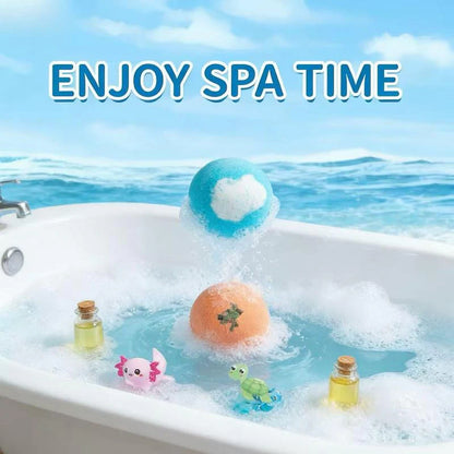 🔥🛁 Natural Bath Bombs for Kids with Mega Bubbles & Surprise Inside 🥚✨