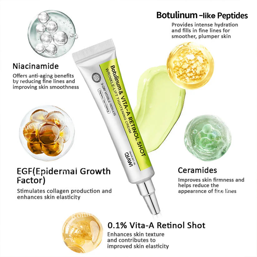 ✨Final 3 Hours: 70%OFF🔥 Botulinum & Vita-A Retinol Shot Wrinkle-Lift Tightening cream✨