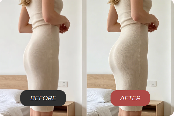 Firm sculpted look before after