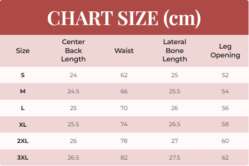 Chart size cm