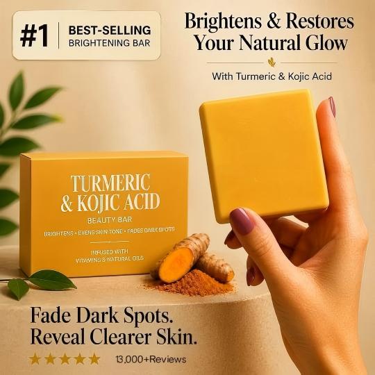 🔥Last Day🔥Buy 1 Get 1⏰ FREETurmeric Kojic Acid Soap for Dark Spots & Glowing Skin Big sale