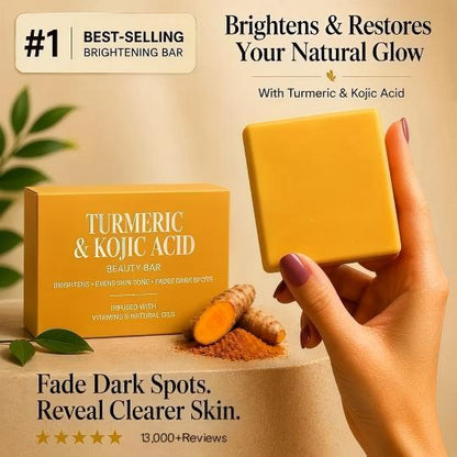 🔥Last Day🔥Buy 1 Get 1⏰ FREETurmeric Kojic Acid Soap for Dark Spots & Glowing Skin Big sale