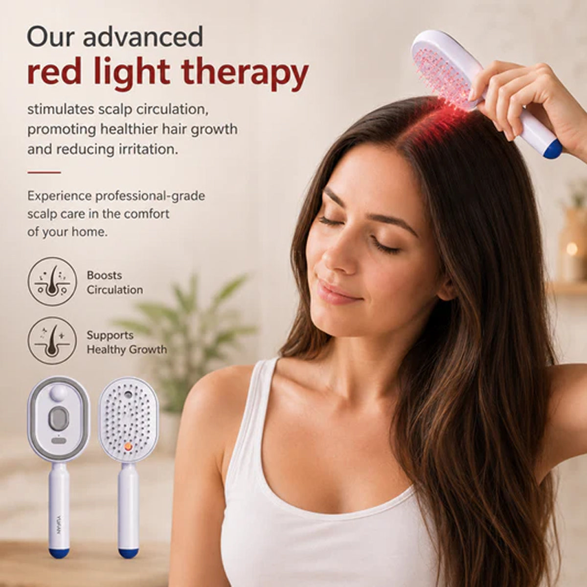 🔥Scalp Therapy Comb – Electric Scalp Massage Brush for Stress Relief, Hair Root Strength & Scalp Health Big sale